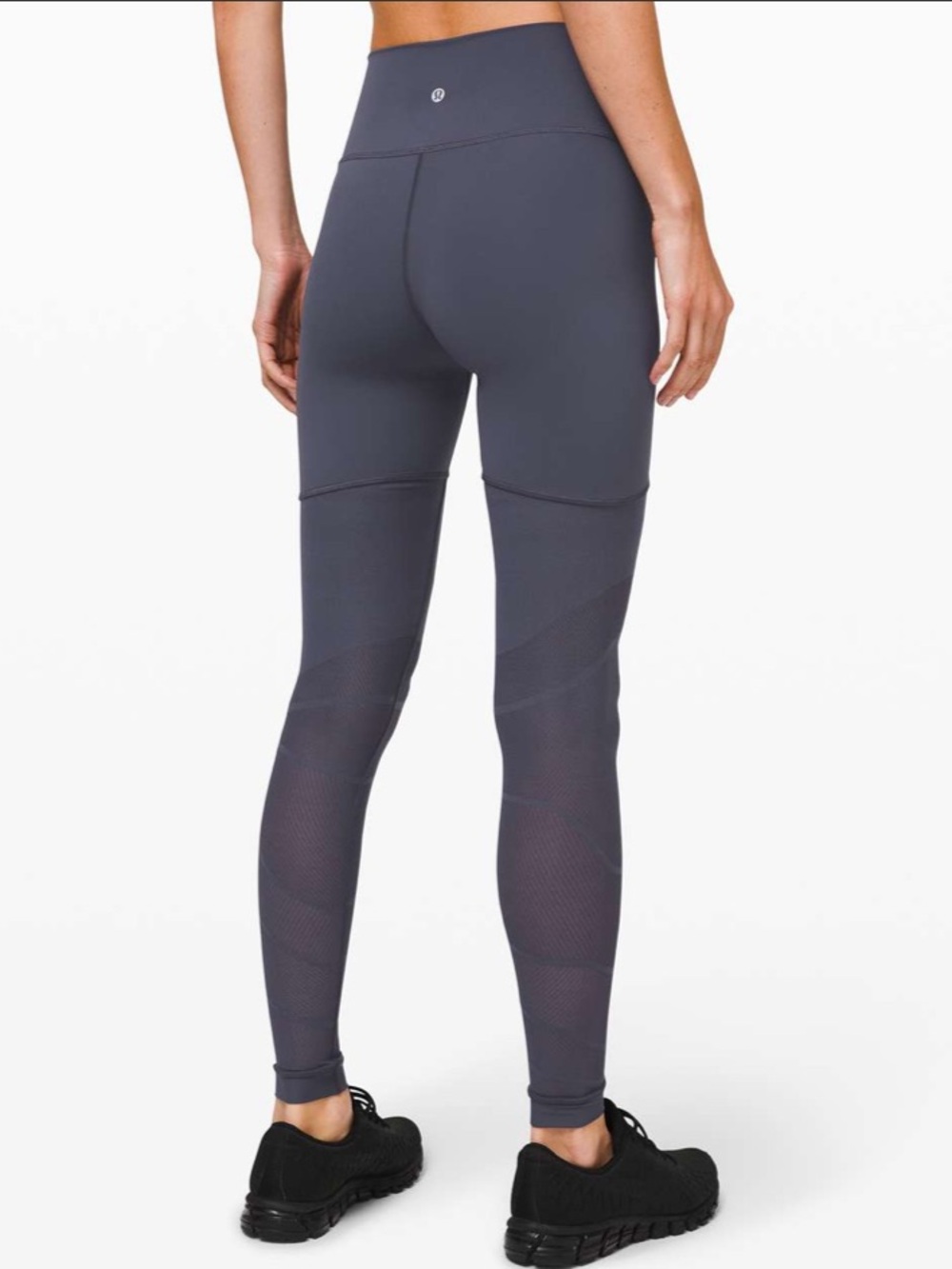 Lululemon sheer will high rise tight 28” EUC size 4 stone blue